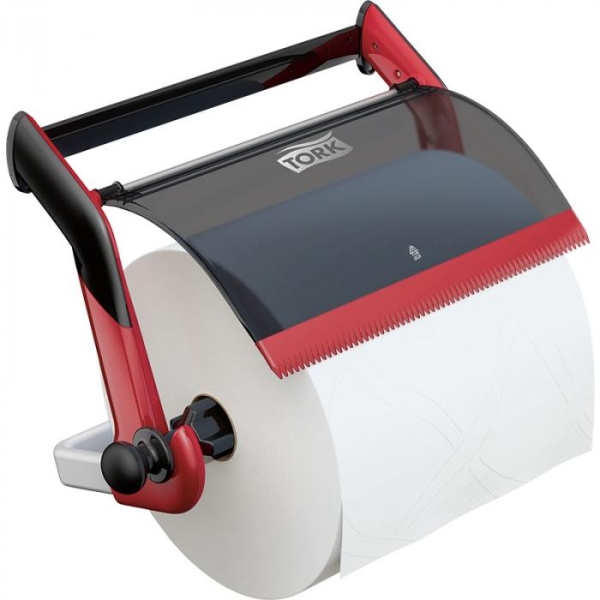 Dispenser rola lavete industriale, suport de perete pentru role hartie Tork 652108