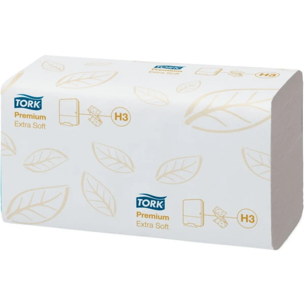 Prosoape de hartie Tork H3 100278, 2 straturi, albe, 200 servetele/pachet, 15 pachete/bax