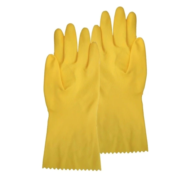 manusi menaj galbene din latex marimea m Manusi latex menaj, galbene, 30cm