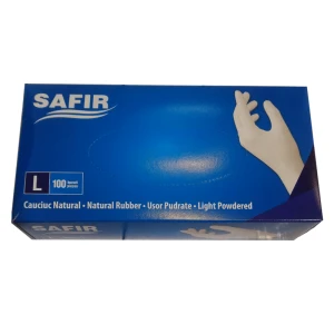 Manusi latex de unica folosinta, usor pudrate, 100 manusi / cutie