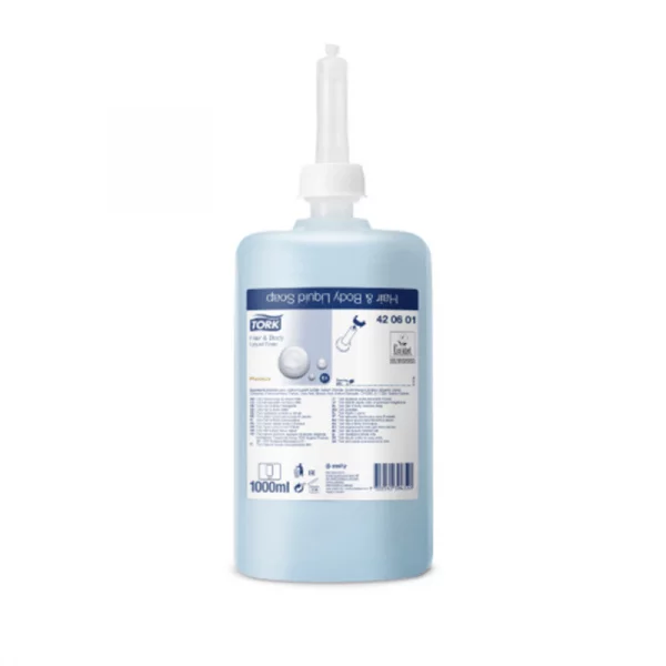 gel-de-dus-hair-and-body-tork-420601 Gel de dus hair&body rezerva 1L Tork S1 420601