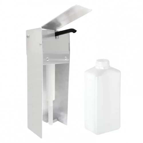 Dispencer dezinfectant profesional, inox,  actionare cu brat / cot, 1000ml