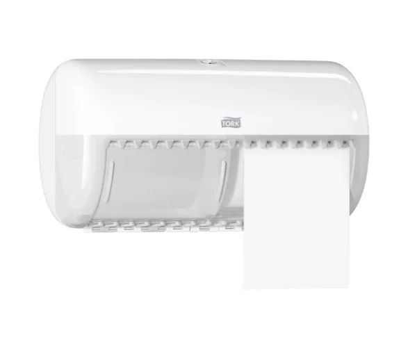 Dispenser hartie igienica dublu, alb, pentru rola mica Tork T4 557000