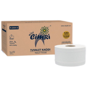 Hartie igienica alba mini,cu derulare centrala, portionata, CIMRI K5 R2604S, in 2 straturi, 510 portii, 12 role / bax