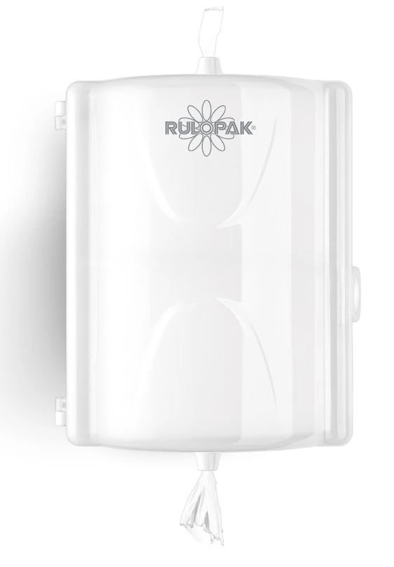 Dispenser mini CIMRI pentru hartie igienica, cu derulare centrala portionata, cu doua role R1311T