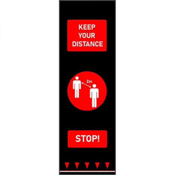 Covor Coba din cauciuc SDM010001- distantare sociala vizuala cu oameni, rosu