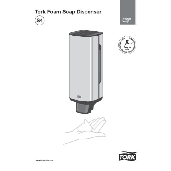 Dispenser sapun spuma Tork 460010 S4, din inox, 1L