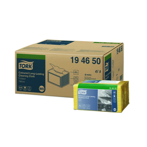 lavete-profesionale-pentru-curatare-tork-194650-0 Lavete profesionale pentru curatare Tork 194650 W8, galbene, 40 buc/pachet