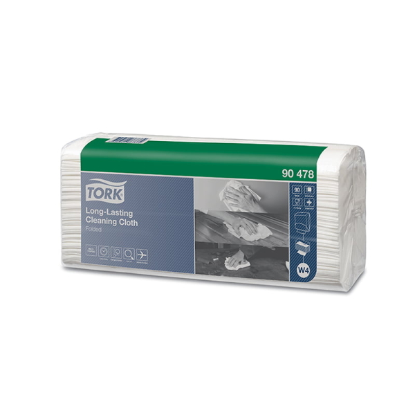 Lavete profesionale pentru curatare Tork 90478 W4, albe, 90 buc/pachet