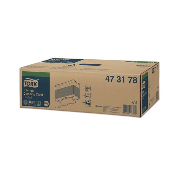 Lavete rezistente pentru bucatarie Tork 473178 W4, albe, 80/pachet