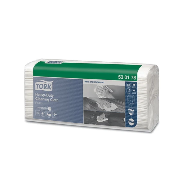 Lavete industriale ultra-rezistente Tork 530178 W4, albe, 100 buc/pachet