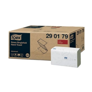 Prosoape de hartie Tork Singlefold Advanced H3 290179, verzi, 2 straturi, 250 servetele/pachet