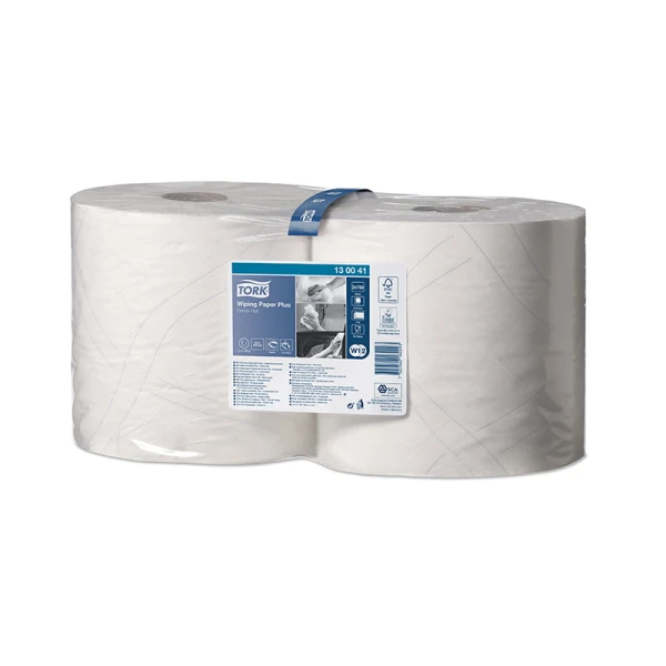 Rola laveta hartie Tork Plus 130041 W2, alba, 2 straturi, 255 m/rola