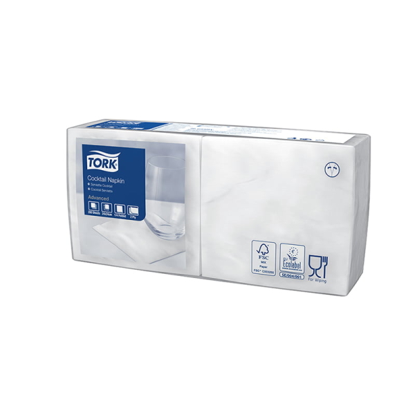 Servetele de masa Tork 477534, albe, 2 straturi, 200 buc/pachet