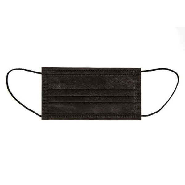 Masca chirurgicala neagra, 3 pliuri tip IIR, 50 masti/cutie, certificate 14683 si ANMDMR