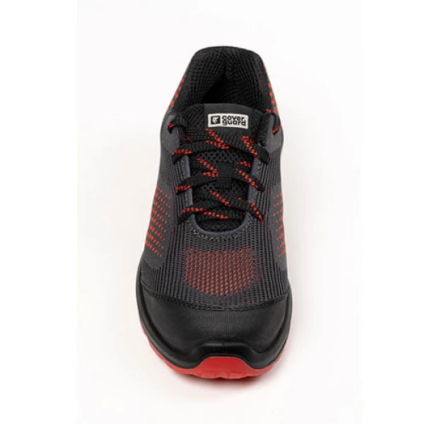 Pantofi protectie usori, S1P, SRC, MILERITE, model sport, gri-rosu, bombeu si lamela metalica, respirabilitate si confort, Coverguard