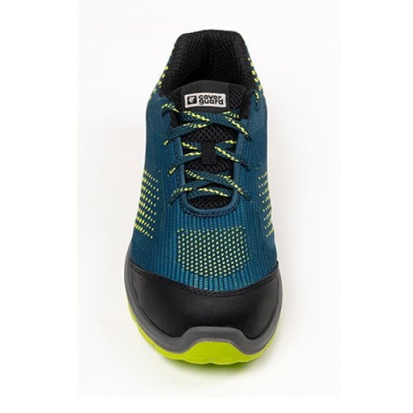 Pantofi protectie usori, S1P, SRC, MILERITE, model sport, verde-galben, bombeu si lamela metalica, respirabilitate si confort, Coverguard