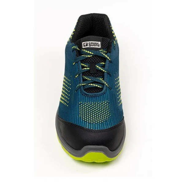 Pantofi protectie usori, S1P, SRC, MILERITE, model sport, verde-galben, bombeu si lamela metalica, respirabilitate si confort, Coverguard