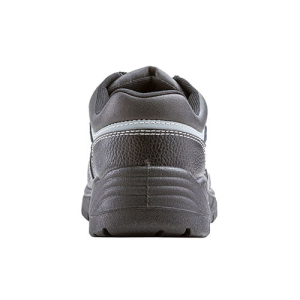 Pantofi de protectie NACRITE, S1P, SRC, bombeu metalic, negri, din piele bovina, banda reflectorizanta la spate, talpa PU/PU antiderapanta, Coverguard