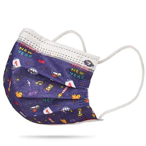 Masti chirurgicale pentru copii de unica folosinta colorate, 3 pliuri, tipII, 10 buc/folie