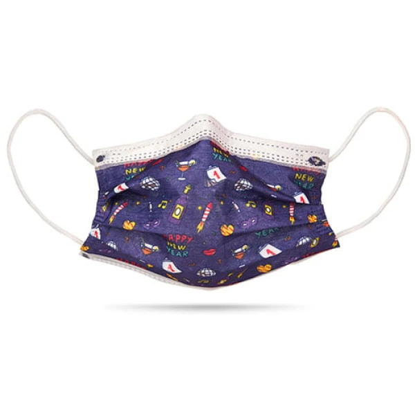 Masti chirurgicale pentru copii de unica folosinta colorate, 3 pliuri, tipII, 10 buc/folie