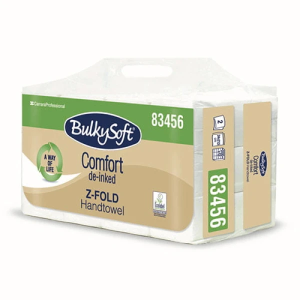 Prosoape Z Bulkysoft Comfort, 24x21,5cm, 200 servetele/pachet, 12 pachete/bax, material reciclat deinked