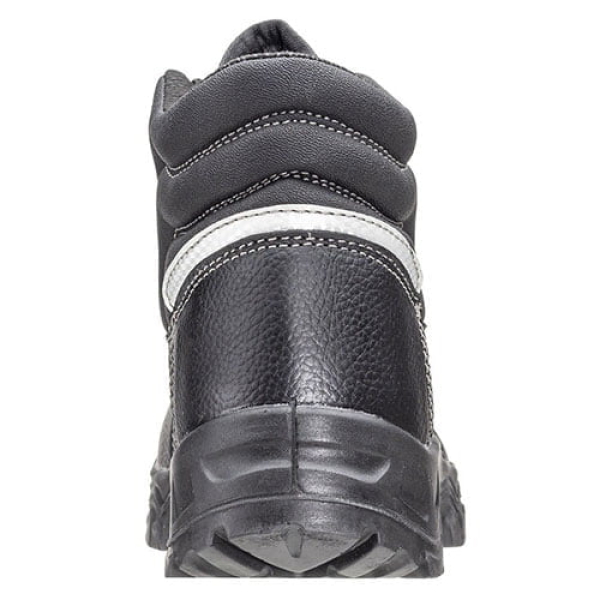 Bocanci de protectie S3, SRC, ESD, AZURITE II, din piele integrala neagra, impermeabila, bombeu metalic, talpa rezistenta la alunecare din PU, banda reflectorizanta, Coverguard
