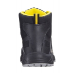 CG9ALU160_Bocanci de protectie usori S3 SRC Aluni, negru-galben, cu bombeu si lamela anti-perforatie din compozit, model sport, impermeabili, flexibili, comozi si usori_spate