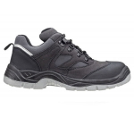 CG9SIL150_Pantofi de protectie S3, SRC, SILVER cu bombeu metalic, partea superioara hidrofuga, respirabila, dunga reflectorizanta la spate_lateral