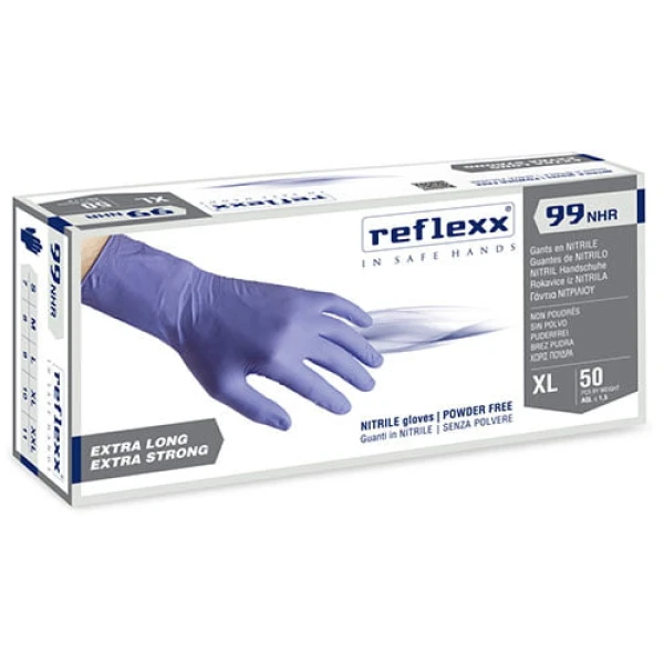 MANUSI_NITRIL_EXTRAGROASE_N99_REFLEXX Manusi nitril nepudrate, grosime 0.15, 29 cm, 50 bucati/cutie