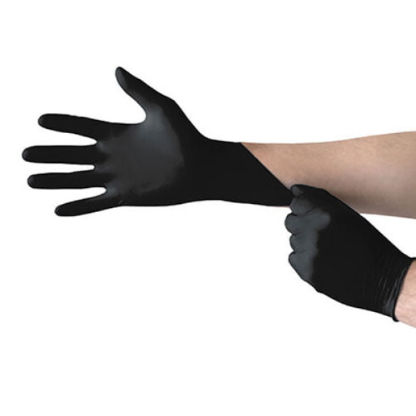 Manusi de unica folosinta nitril, nepudrate, negre, grosime 0.05 mm, 100/cutie