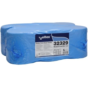 Rola prosop hartie cu derulare centrala Celtex Maxipull Trend Blue, 32329, albastru, 2 straturi, 108m, 450 portii/rola, 6 role/bax, certificata pentru industria alimentara, Ecolabel