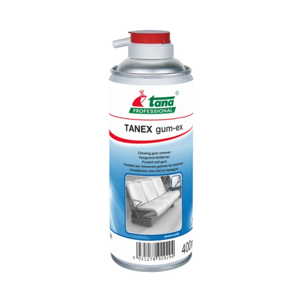 tanex-gum-ex-spray-curatare-guma-de-mestecat Solutie Tanex Gum-Ex 400 ml, indeparteaza rapid   guma de mestecat, aluatul, pasta de modelat sau plastilina de pe covoare, tapiserii, textile, PVC, linoleum, elastomer, lemn și piatră, 6 buc/bax