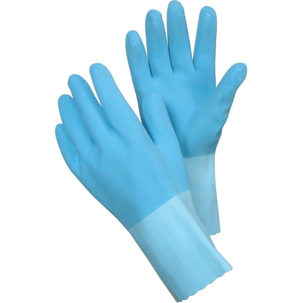 Manusi din latex dublu imersate, TEGERA 8160, pe suport bumbac, rezistenta la chimicale si temperatura 250°C, grosime 0,5mm, lungime 300mm, certificate Food Contact