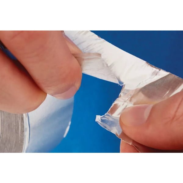 Banda din aluminiu tesa® 60630, culoare argintiu, latime 50 mm, lungime 50 metri, pentru  etansare si impermeabilizare, imbinari, reparatii, montari