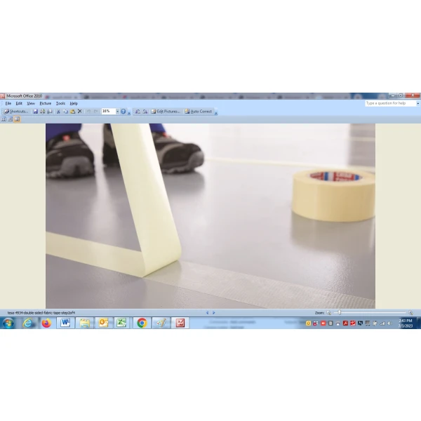 Banda dublu adeziva tesa® 4934, suport textil, transparenta, latime 50mm, lungime 25 metri, uz general, montaj mochete