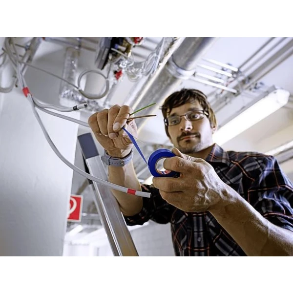 Banda electroizolatoare tesaflex® 53988, PVC, negru, latime 19mm, lungime 25m, pentru izolare si marcare electrica