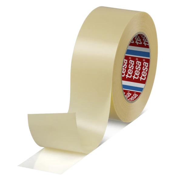 Banda dublu adeziva tesa® 64621, uz industrial, transparenta, latime 50mm, lungime 25 metri, puternica si rezistenta, pentru fixare, montare, agatare