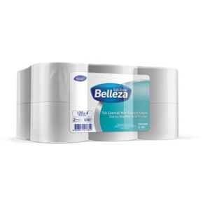Hartie igienica mini cu derulare centrala BELLEZA 70023806, alba, 2 straturi, portionata, 120 m, 480 portii, 12 role/bax