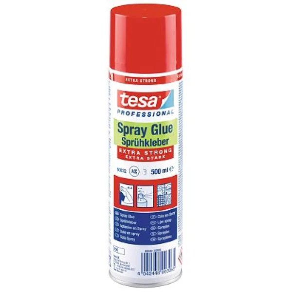 spray-adeziv-extra-strong-500-ml-tesa-adeziv-spray-TS60022 Spray adeziv extra puternic, 500 ml, tesa®  Spray Glue EXTRA STRONG, pentru materiale grele cu suprafete aspre, neregulate