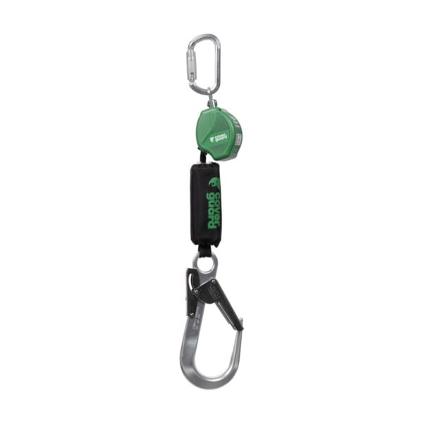 Absorbitor de energie  SOLANO, retractabil, 2m, utilizare orizontala si verticala, carabina si carlig din aluminiu