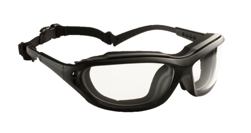 Ochelari Madlux, lentile incolore, spuma protectie si curelusa elastica prindere cap