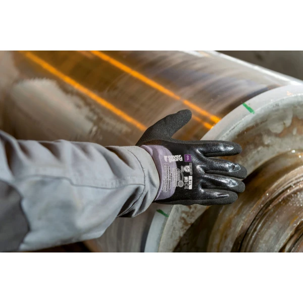 Manusi cu dubla imersie nitril 3/4, Eurolite 15N505, marime 9, cu aderenta ridicata in medii umede si uleioase, EN388:2016 4131X, Coverguard