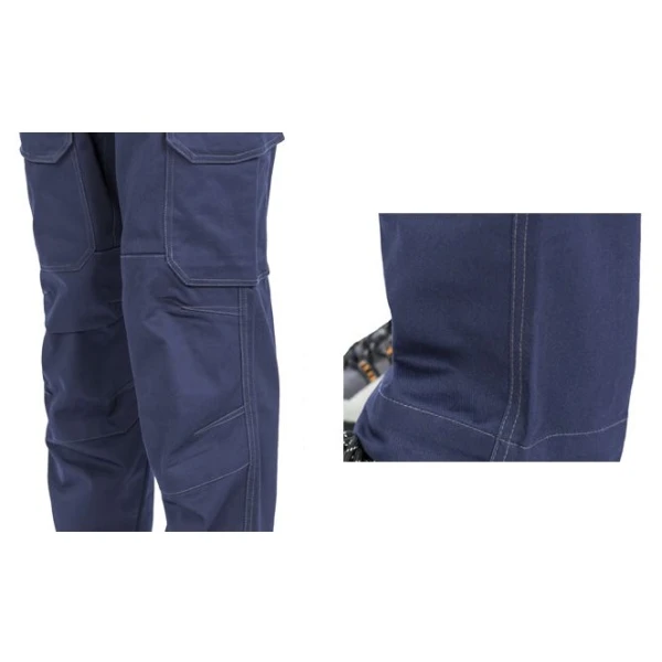 Pantaloni de lucru, talie, IRAZU, albastru, 60% bumbac, 40% poliester, 300g/m², buzunare multiple, tiv suplimentar 5cm