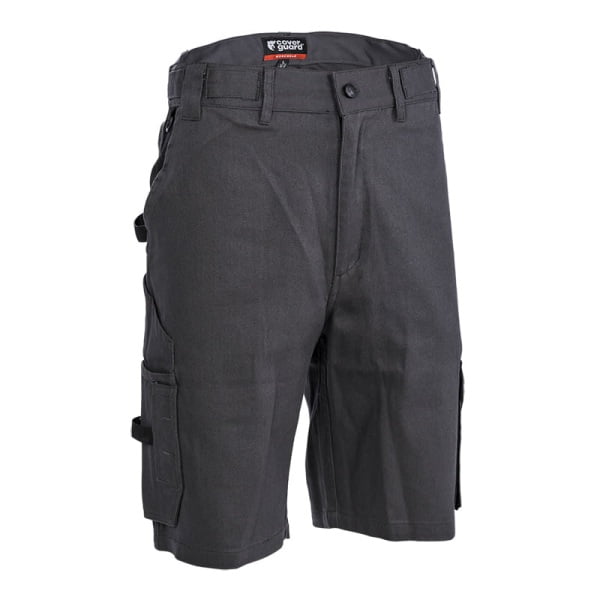 Pantaloni de lucru scurti, Commander, gri, bumbac 260g/m², buzunare multiple, cusaturi intarite, Coverguard