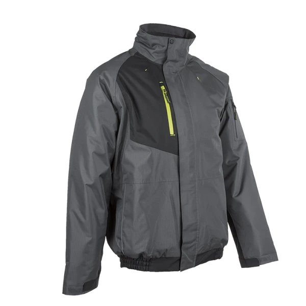 Jacheta de iarna impermeabila, captusita, Goma, gri, Ripstop, pentru conditii cu temperaturi scazute, ploaie sau vant, cusaturi sudate, Coverguard