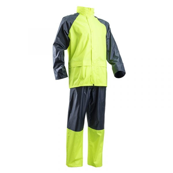 Haină De Ploaie Fluo, Galben_Fără Bandp Reflectorizantă