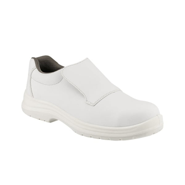 Pantofi de protectie S2, SRC, Howlite, albi, din microfibra, bombeu metalic, usori si confortabili, talpa anti-alunecare, Coverguard