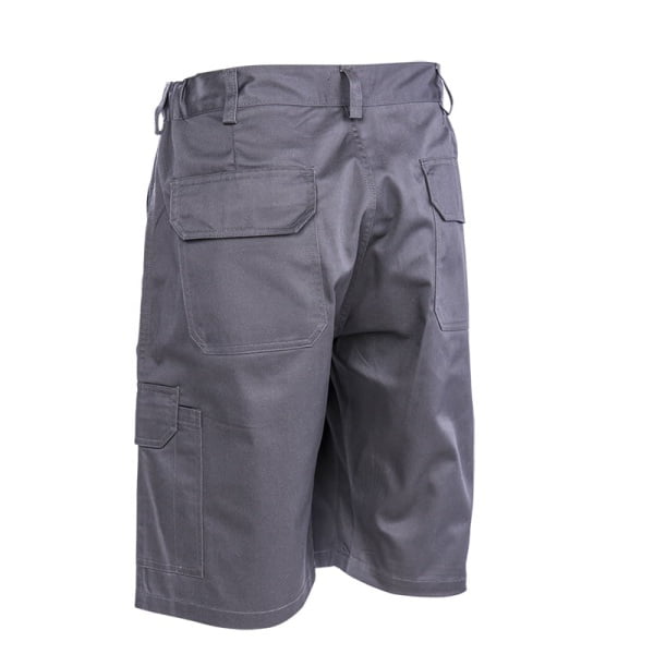 Pantaloni de lucru scurti, tip bermude, INDUSTRY, gri, tercot, 65%poliester, 35% bumbac, 245 g/m², confortabili, material rezistent la uzura, cusaturi intarite, Coverguard