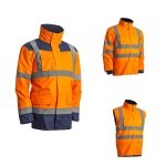 CG7KANO_Haina de lucru pentru iarna, multifunctionala, HI-VIZ, 4 in 1, reflectorizanta, impermeabila, Kanata, portocaliu_albastru inchis , cu maneci si gluga detasabile_3